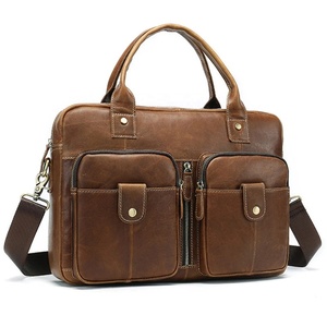 Maletín Retro de gran capacidad para hombre, capa superior, piel de Caballo Loco, bolso de cuero para ordenador portátil, bolsa de trabajo, mensajero para ordenador de trabajo de la computadora de la LPG-0132 - Product Image 1