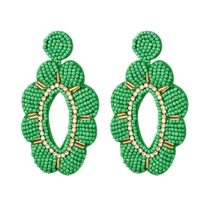 Pendientes y joyería para las orejas bordados a mano, de la mejor calidad, con cuentas, a la moda, para niñas, de la India. - Product Image 1