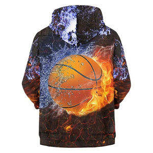<span class=keywords><strong>Felpa</strong></span> con Cappuccio da Uomo con Stampa <span class=keywords><strong>Fiamme</strong></span> e Acqua, Vestibilità Regolare, Casual, in Maglia di Poliestere Felpato, Personalizzabile - Product Image 2