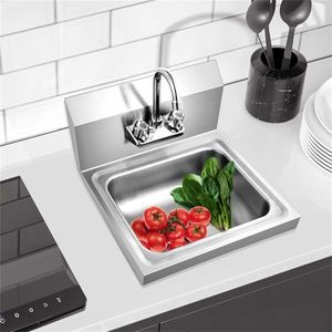 Wall-Mounted 17\" X 15\" X 14.5\" Absorption Tank Anti-Splash Kitchen Sink - Product Image 5