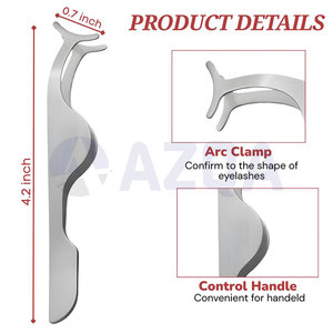 Herramienta Aplicadora de Pestañas de Acero Inoxidable para Colocación de Pestañas Postizas y Extensiones sin Esfuerzo, Herramienta de Maquillaje Profesional - Product Image 4