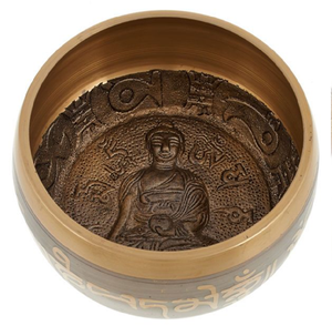 Bol fini or brillant avec gravure intérieure en forme de soleil et base en soie orange vif, disponible à prix de gros. - Product Image 4