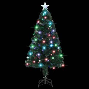 Sapin de Noël pré-éclairé de 4 pieds avec 135 branches et support, lumières de Noël festives de 4 pieds - Product Image 3