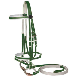 Bridon de cheval en PU fantaisie avec forme anatomique, rembourrage doux, design réglable, couleurs et logo personnalisés, service OEM, vente en gros - Product Image 2