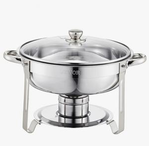 Ensemble de 2 chauffe-plats de haute qualité en acier inoxydable à prix avantageux - Product Image 3