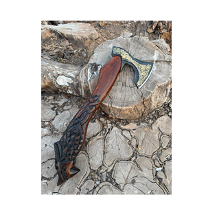 Hacha Tradicional Estilo Vikingo con Mango de Madera y Hoja de Acero Forjado para Supervivencia al Aire Libre - Product Image 5
