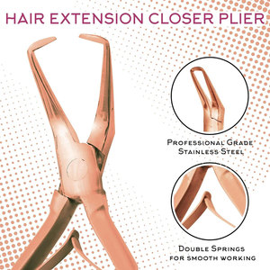 Kit Profesional de Herramientas para Extensiones de Cabello en Oro Rosa, Material Compuesto, Kit de Aplicación para Extensiones de Cabello Rizado, Crespo, Liso y Ondulado - Product Image 6