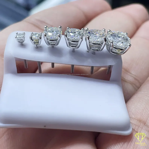 Joyería de Plata de Ley 925 de alta calidad, pendientes de tuerca cultivados en laboratorio de lujo, acabado plateado brillante duradero, hecho a mano fino - Product Image 4