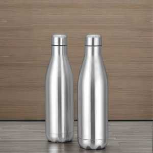 Set of 2 Vacuum Insulated Stainless Steel Water Bottles 750ml High Performance Thermal Flask <b>Pack</b> for Family Sports School Gym - Product Image 1