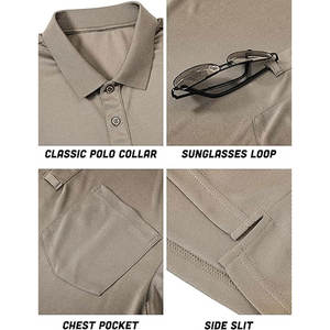 Chemises polo en coton à manches courtes personnalisées avec logo, style rugby et golf, pour hommes - Product Image 5
