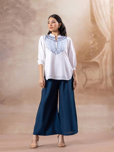 Camisón de Mujer de Alta Calidad al por Mayor, Tejido, Cuello en V, Estampado Floral, Transpirable, Moderno, Vestido a Juego, Precio de Exportación - Product Image 2