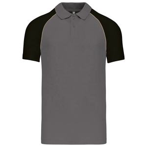 Polo raglan décontracté pour hommes, broderie 100% coton, manches longues, anti-rides, disponible en taille XL, motifs imprimés unis - Product Image 4