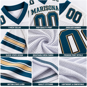 Camiseta de Fútbol Americano Personalizada, Tela Terry, Cuello en V, Manga Corta, Malla Transpirable, Uniforme de Equipo, Nombre y Número Personalizados, Diseño 3D Frontal - Product Image 3