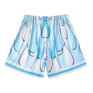 Shorts de basket-ball pour hommes en maille 100 % polyester, taille mi-haute, avec sublimation intégrale et ourlet personnalisé – Nouvelle collection en promotion - Product Image 2