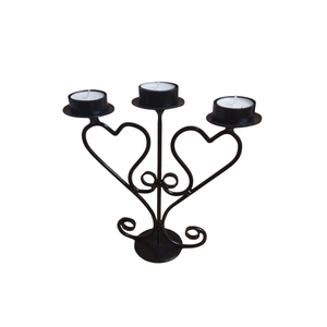 Moderno y minimalista soporte de pared de metal negro de 3 niveles para velas, portavelas geométrico, decoración de lujo para la sala de estar del hogar. - Product Image 6