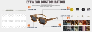 Lmamba 2407 Custom High End Top Quality Retro Gafas De Sol UV400 Frame Lens Custom Logo Polarized Acetate <b>Sunglasses</b> - Product Image 4