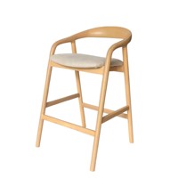 Chaise de bar en teck indonésien de qualité supérieure, tabouret de comptoir en bois massif pour îlot de cuisine, café, restaurant, exportation de meubles OEM ODM