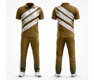 Custom Sublimation <b>Cricket</b> Uniform Set for Professional Teams | Men Women Youth <b>Cricket</b> Wears Polo Shirt and Trouser Full Team - Product Image 2