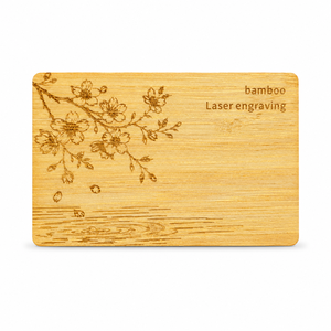 Carte NFC en bois de bambou personnalisée, carte intelligente RFID NTAG213, 85,5x54 mm, réinscriptible, programmable, communication sans fil - Product Image 3