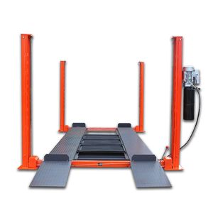 Pont élévateur automobile 4 poteaux certifié CETL, capacité 9 000 lb, hauteur de levage 77 po avec rampe amovible, conception TMG ALF90 AC pour le levage de voitures - Product Image 3