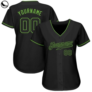 Camiseta de Béisbol Unisex Negra Personalizada, Manga Corta, Impresión por Transferencia de Calor, Nombre/Número del Equipo, Absorbe la Humedad, Corte Regular, Adulto, 100% - Product Image 1