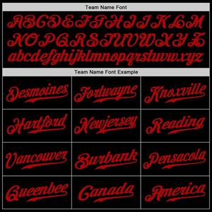 Camiseta de Fútbol Personalizada Negra y Roja, Uniforme de Equipo Auténtico, Transpirable, de Poliéster, con Botones, Manga Corta - Product Image 6