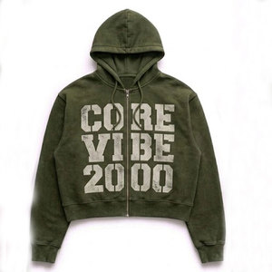 Custom Men's Cotton French Terry Zip up <b>Hoodie</b> Heavyweight Oversized Distressed Wash Streetwear Pullover <b>Plain</b> <b>Hoodie</b> for Men - Product Image 1