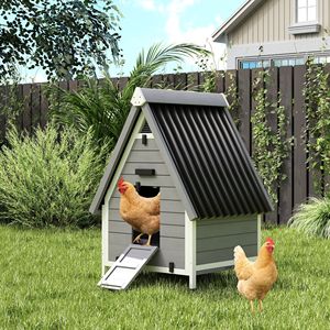 Nuovo Pollaio in Legno per Esterni per 2 Galline, Completo di Nido Rimovibile, Barra di Posata e Rampa - Product Image 2