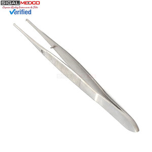 Pinzas para Tejidos IRIS de 10 CM / 4 Pulgadas, Rectas, con 1x2 Dientes Serrados, Instrumento Quirúrgico Manual, Certificado CE, para Cirugía General de Precisión - Product Image 4