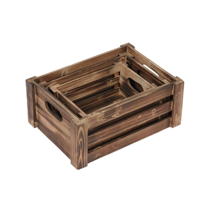 Wholesale Farmhouse Nesting Wooden <b>Kitchen</b> Storage <b>Basket</b> Storage <b>Baskets</b> for Pantry for Home Decor from Vietnam - Product Image 1