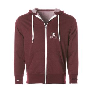 Wholesale Unisex French Terry <b>Zip</b> Hoodie Soft Comfortable Full <b>Zip</b> <b>Hooded</b> Sweatshirt with Ribbed Cuffs for Daily Wear - Product Image 1