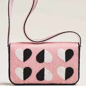 Sac à main de luxe brodé de perles pour la mode et l'usage quotidien, design personnalisé avec détails en perles. - Product Image 1