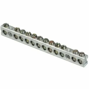 Premium 8 way brass neutral link polished <b>terminal</b> bar for electrical distribution boards control panels and switchgear - Product Image 3
