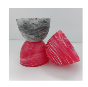 Bol en résine écologique poli à la main, design classique, motif marbré noir et blanc sous glaçure, pour servir les aliments, idéal pour offrir - Product Image 5