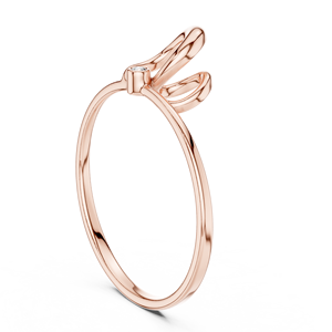 Anillo Clásico Minimalista de Oro Amarillo Sólido de 14k con Diamantes Cultivados en Laboratorio de Corte Redondo, Anillo de Boda Clásico, Regalo para Ella - Product Image 6