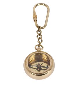 <b>Vintage</b> Nautical Brass Compass Keychain Nautical Pocket <b>Key</b> Ring Antique Maritime <b>Key</b> Holder Decorative Travel Gift - Product Image 1