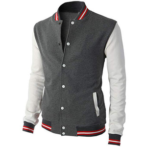 Veste universitaire jaune et blanche pour homme, style preppy, col rabattu, fermeture boutonnée, coupe ajustée, pour l'automne - Product Image 3