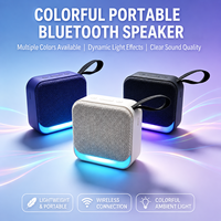 Mini haut-parleur portable HY139 avec lumière RGB, grille en tissu, lecteur audio sans fil, carte TF, haut-parleur de bureau, article cadeau, vente en gros OEM