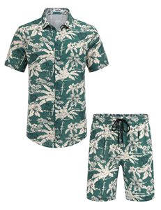 Conjunto de Camisa y Pantalones Cortos de Playa para Hombre, con Logotipo Personalizado, Estampado, Informal, de Dos Piezas, para Vacaciones de Verano - Product Image 3