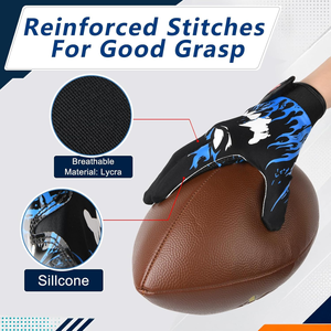 Gants de football américain haut de gamme pour receveurs, paume en silicone adhérent, couleur personnalisée, logo personnalisé, légers - Product Image 4