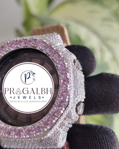 Pragalbh Jewels นาฬิกาเพชรแบบกำหนดเองนาฬิกาไมโครปูเพชรมอสซาไนท์สุดหรูฮิปฮอปนาฬิกาควอตซ์สแตนเลส - Product Image 5