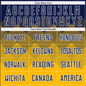 Conjunto de Uniforme de Fútbol Personalizado para Hombre, Color Azul Marino y Dorado, Sublimado con Diseño de Diamantes, de Alto Rendimiento y Absorción de Humedad - Product Image 4