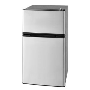 "Compact 3.2 Cu.Ft Household Mini Fridge Freezer with Two Doors Adjustable Temperature Energy Efficient Small Size" - Product Image 1