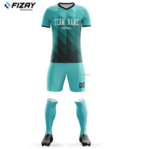 FIZAY ENTERPRISES Tenue de football 100 % polyester sur mesure, qualité supérieure, séchage rapide, respirante, pour hommes adultes, entraînement sportif - Product Image 2