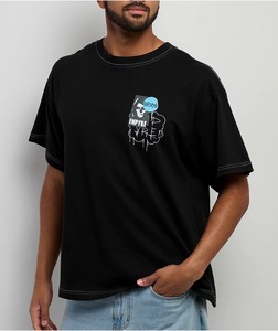 Men Oversized Tee Boxy <b>Drop</b> Shoulder Cotton Short Sleeve Casual Graphic Chest Pocket Streetwear Loose Top top mens oversized <b>box</b> - Product Image 1