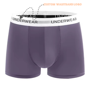 Calzoncillos Boxer para Hombre de Secado Rápido, Cintura Media, con Logotipo Personalizado, Precio Más Bajo, Ropa Interior Transpirable, Venta al Por Mayor, Directo de Fábrica - Product Image 3