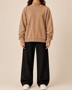 Sudadera de Cuello Alto para Mujer, Algodón Francés de Primera Calidad, Estilo Boutique, Personalizable con Logotipo, Marca Privada, OEM - Product Image 1