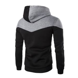 <b>Men's</b> Premium Slim Multi-Color Cotton Fleece Hoodie two tone hoodie Soft Zip-up <b>Jacket</b> Embroidery Plain Dyed Winter Coat - Product Image 2