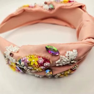 Diademas de Calidad de Exportación con Cuentas Decorativas para el Día de Pascua, para Niñas y Mujeres, para Vestir en la Noche, Personalizables en Tela y Colores - Product Image 1