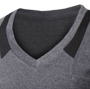 Chemise décontractée unie pour homme 100 % coton de haute qualité, taille personnalisée, respirante, écologique, col roulé, 220g, vente en gros - Product Image 2